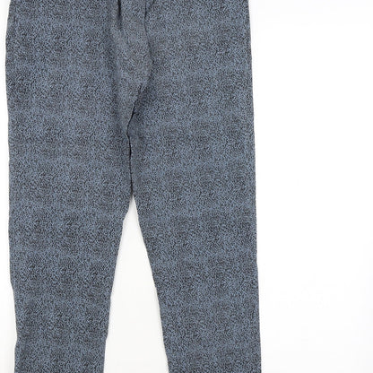 Preworn Womens Blue Animal Print  Jogger Leggings  L28 in