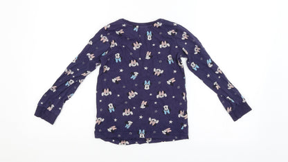Disney Womens Purple Animal Print   Pyjama Top   - MINNIE MOUSE