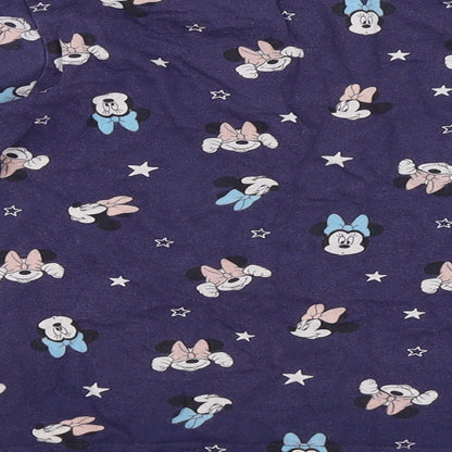 Disney Womens Purple Animal Print   Pyjama Top   - MINNIE MOUSE