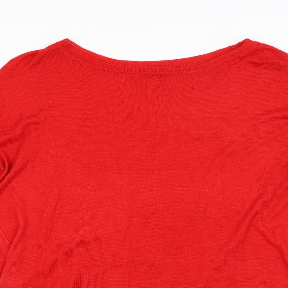 Womens UK Size 10 New Look Red Pullover Jumper