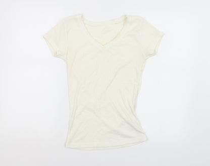 George Womens White   Basic Blouse Size 8