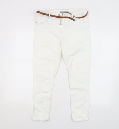 Topshop Womens White   Straight Jeans Size 30 in L30 in