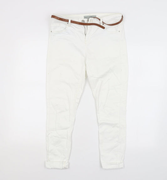 Topshop Womens White   Straight Jeans Size 30 in L30 in