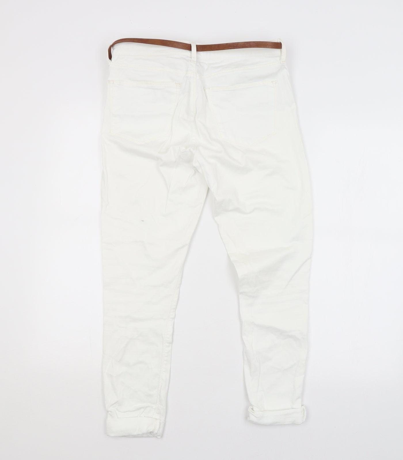 Topshop Womens White   Straight Jeans Size 30 in L30 in