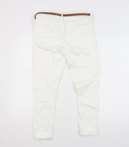 Topshop Womens White   Straight Jeans Size 30 in L30 in