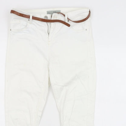 Topshop Womens White   Straight Jeans Size 30 in L30 in