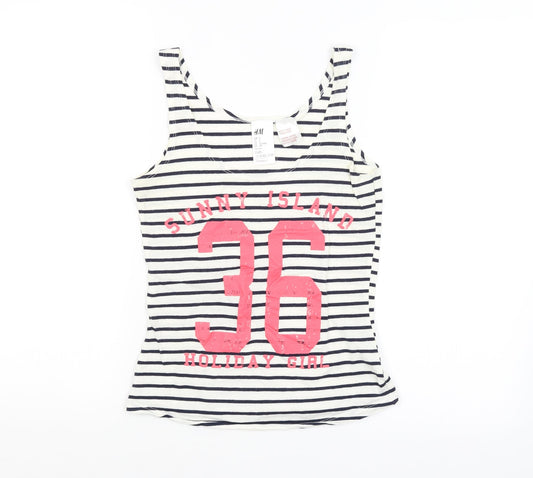Womens UK Size S H&M Multicoloured Basic Tank