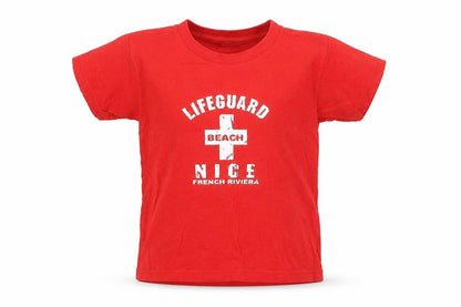 B&C Collection Boys Red   Basic T-Shirt Size 5-6 Years