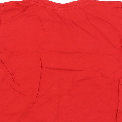 B&C Collection Boys Red   Basic T-Shirt Size 5-6 Years