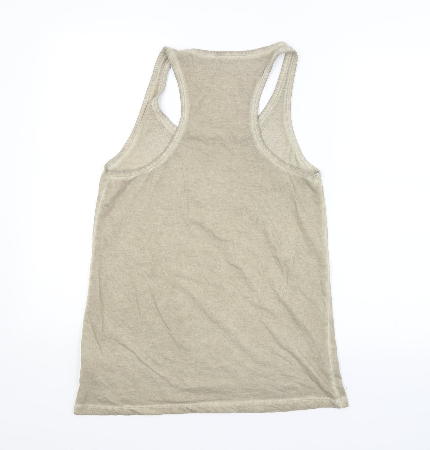 Womens UK Size  Preworn Beige Basic Tank