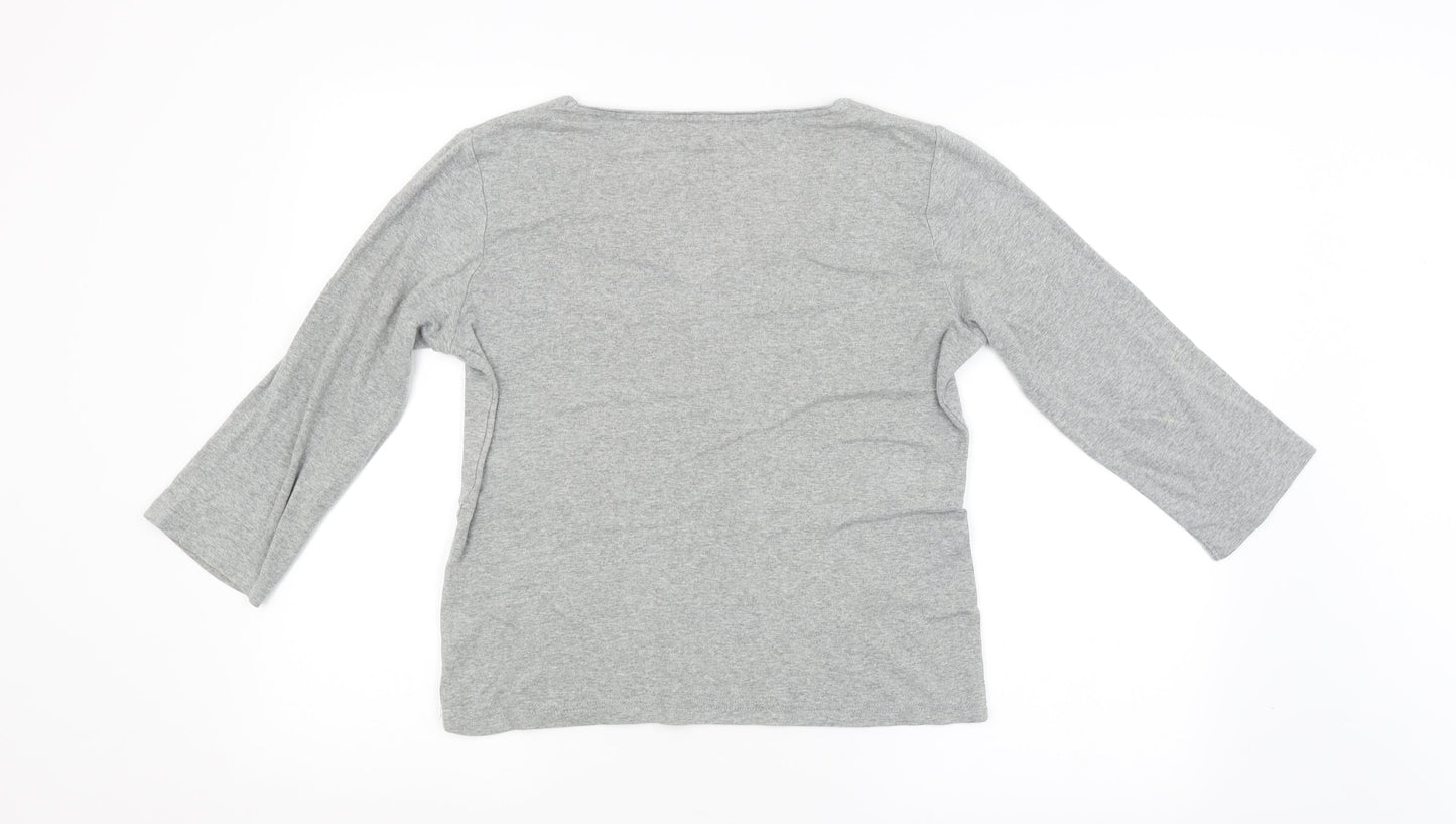 Womens UK Size 12 Maine Grey Pullover Jumper