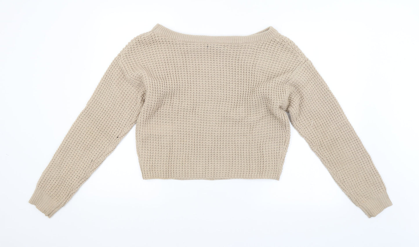 Womens UK Size  Missguided Beige Pullover Jumper