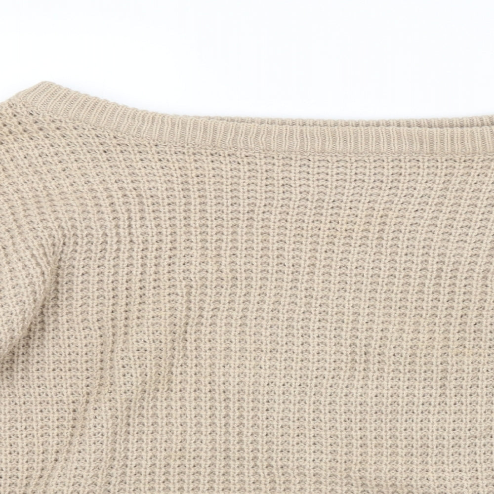 Womens UK Size  Missguided Beige Pullover Jumper