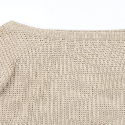 Womens UK Size  Missguided Beige Pullover Jumper