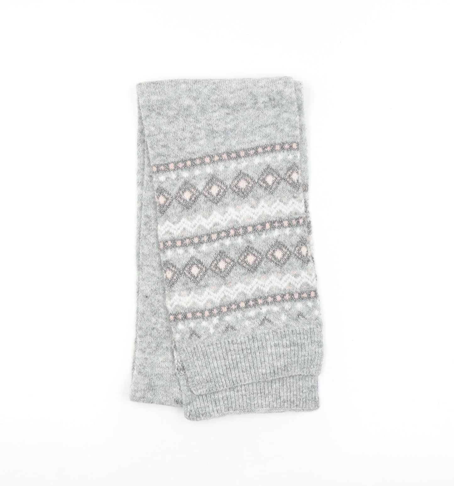 Avenue Womens Grey Argyle/Diamond   Scarf
