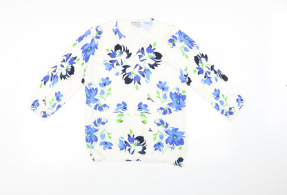 Womens UK Size M Annabelle Multicoloured Basic T-Shirt