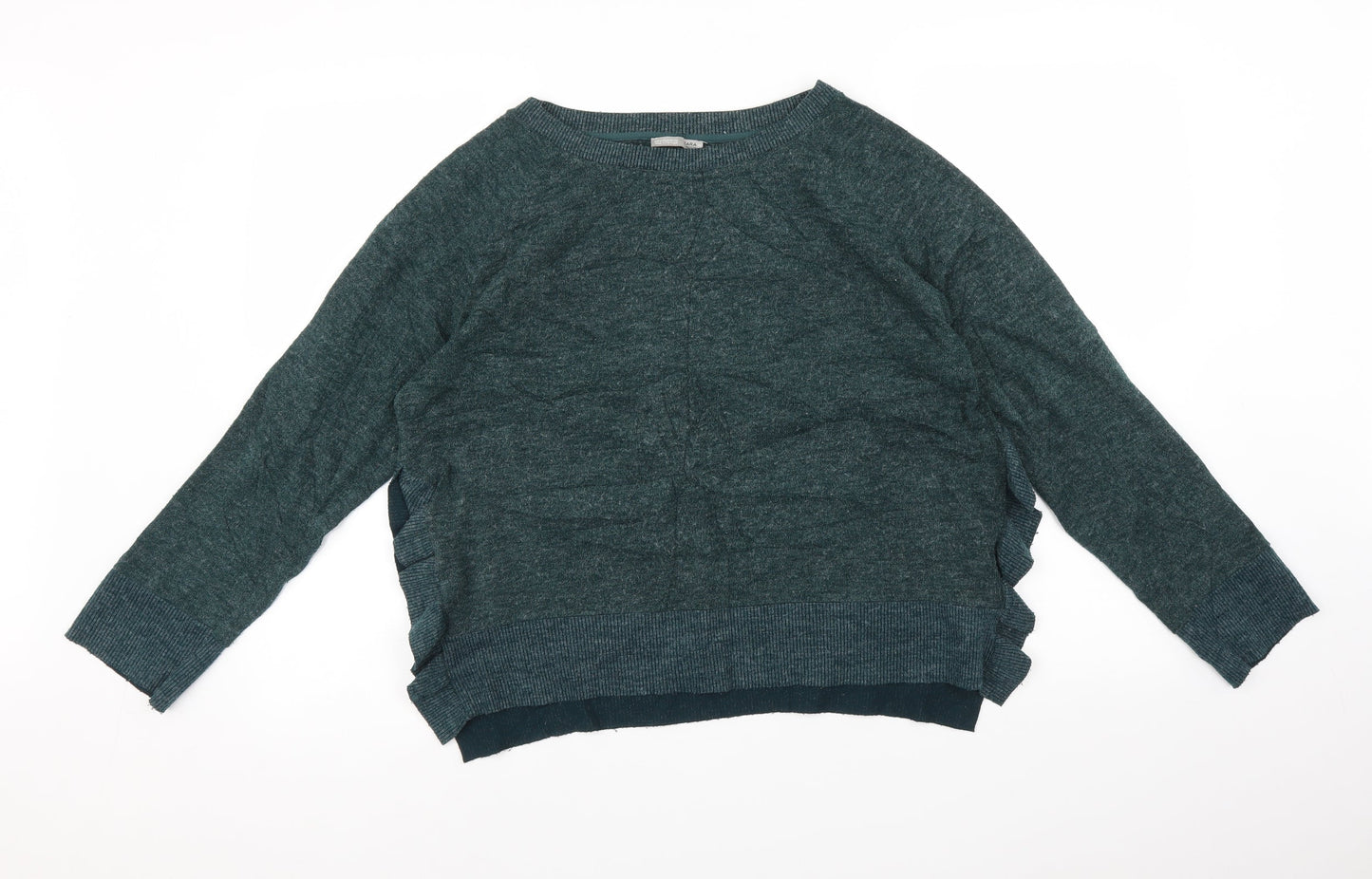 Womens UK Size M Zara Green Pullover Jumper
