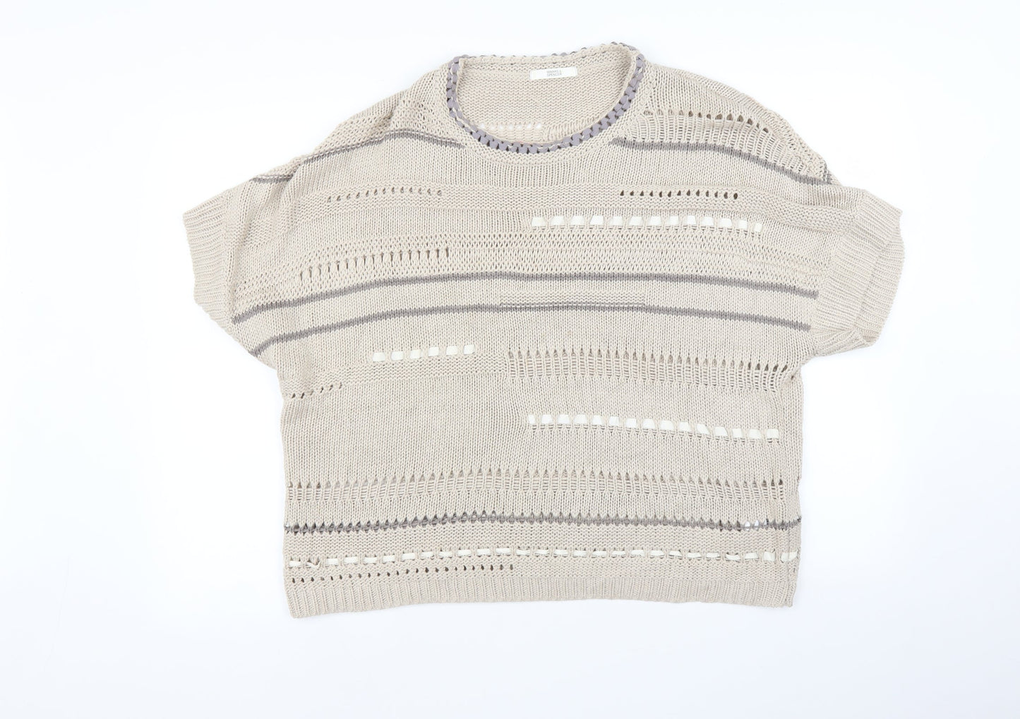 Womens UK Size 18 Marks and Spencer Beige Pullover Jumper