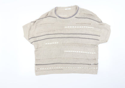Womens UK Size 18 Marks and Spencer Beige Pullover Jumper