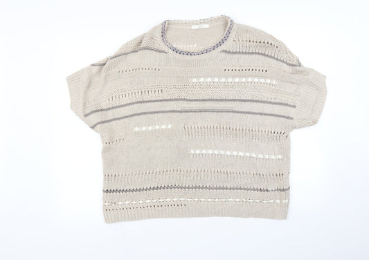 Womens UK Size 18 Marks and Spencer Beige Pullover Jumper