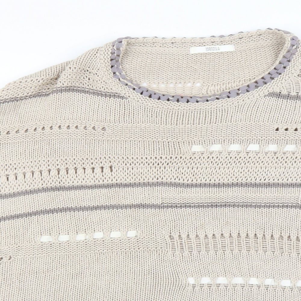 Womens UK Size 18 Marks and Spencer Beige Pullover Jumper