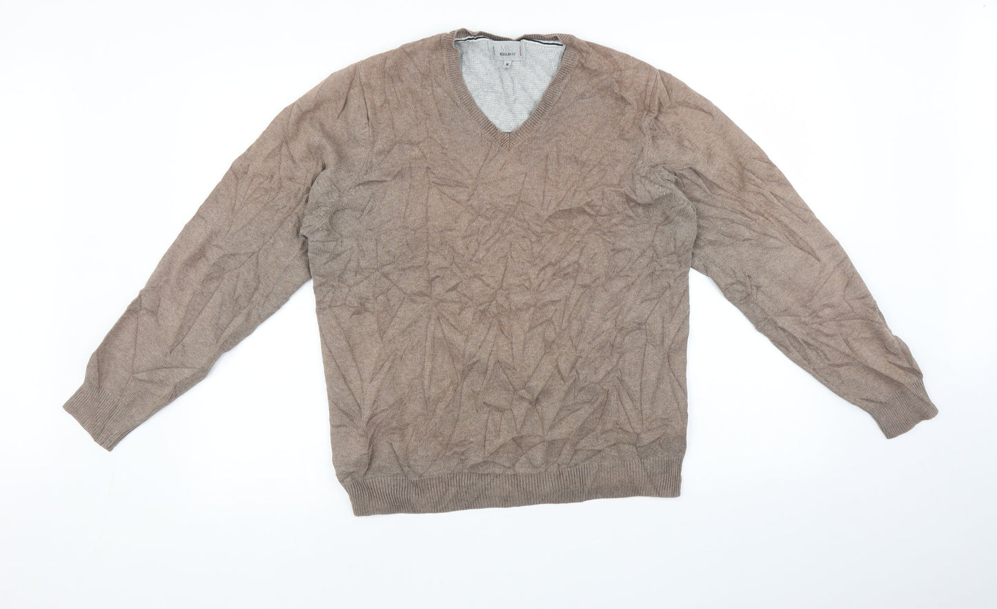 Mens UK Size M Marks and Spencer Brown Pullover Sweatshirt