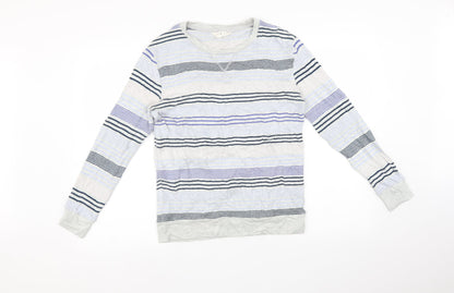Marks & Spencer Womens Multicoloured Striped   Pyjama Top Size 8