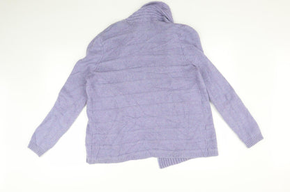 Classic Womens Purple   Cardigan Jumper Size 14