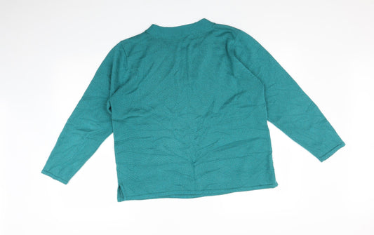 Womens UK Size M reflect Blue Pullover Jumper