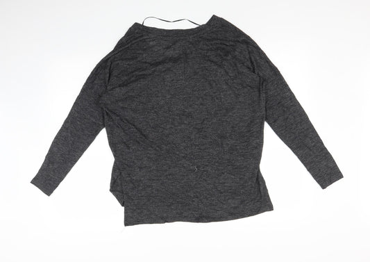 Womens UK Size 10 Atmosphere Black Basic T-Shirt