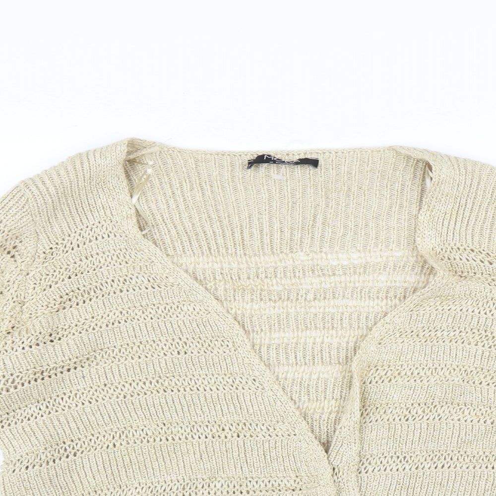 George Womens Gold   Cardigan Jumper Size 10