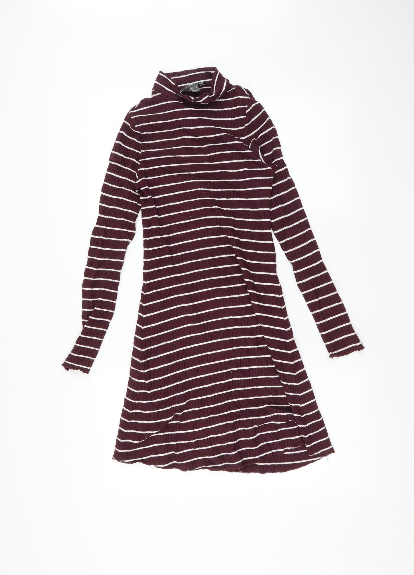 Primark Womens Multicoloured Striped  Fit & Flare  Size 8