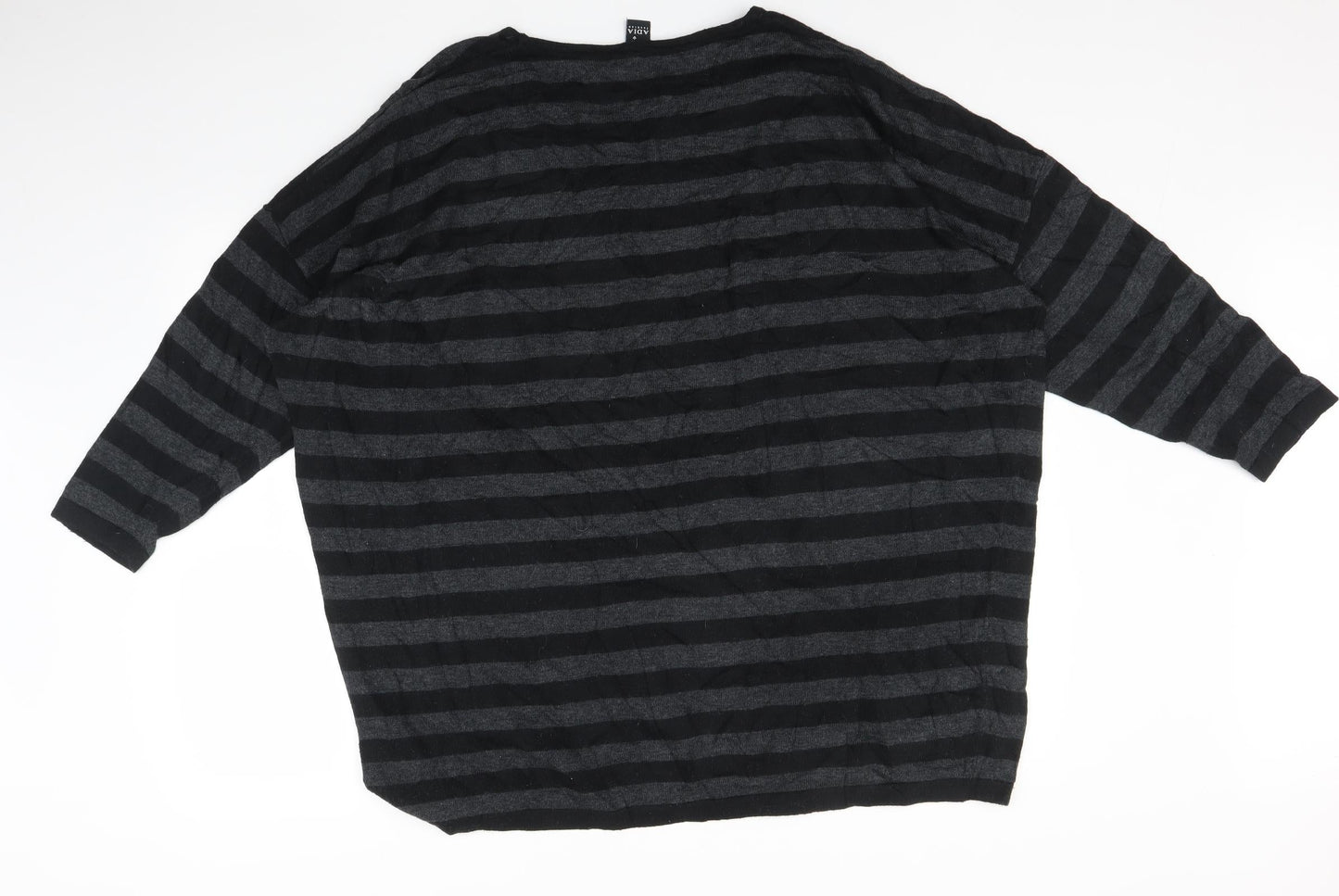 Adia Mens Multicoloured Striped  Pullover Jumper Size M