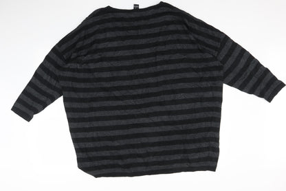 Adia Mens Multicoloured Striped  Pullover Jumper Size M