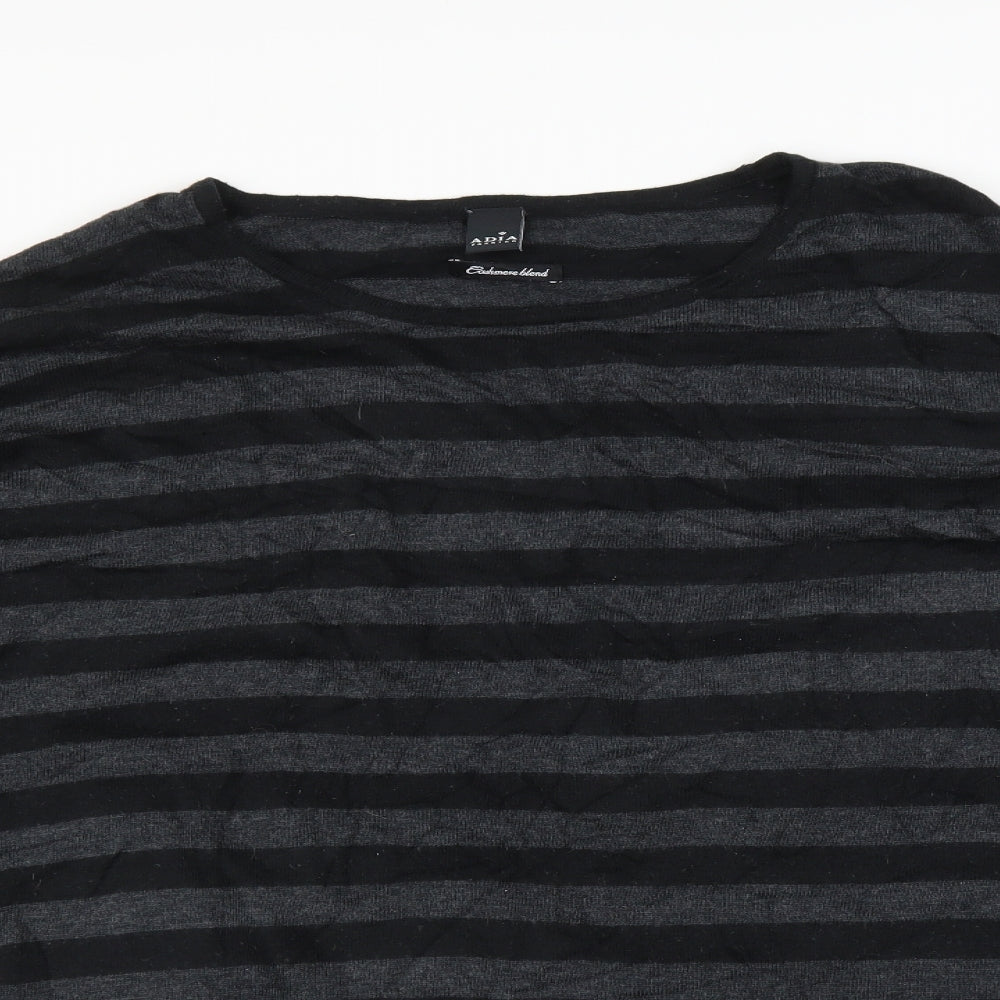 Adia Mens Multicoloured Striped  Pullover Jumper Size M