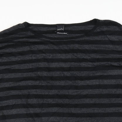 Adia Mens Multicoloured Striped  Pullover Jumper Size M