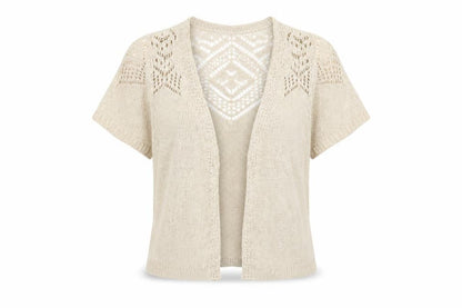 Womens UK Size S Nina Murati Beige Cardigan Jumper