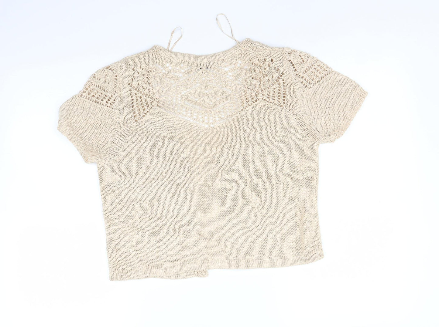 Womens UK Size S Nina Murati Beige Cardigan Jumper