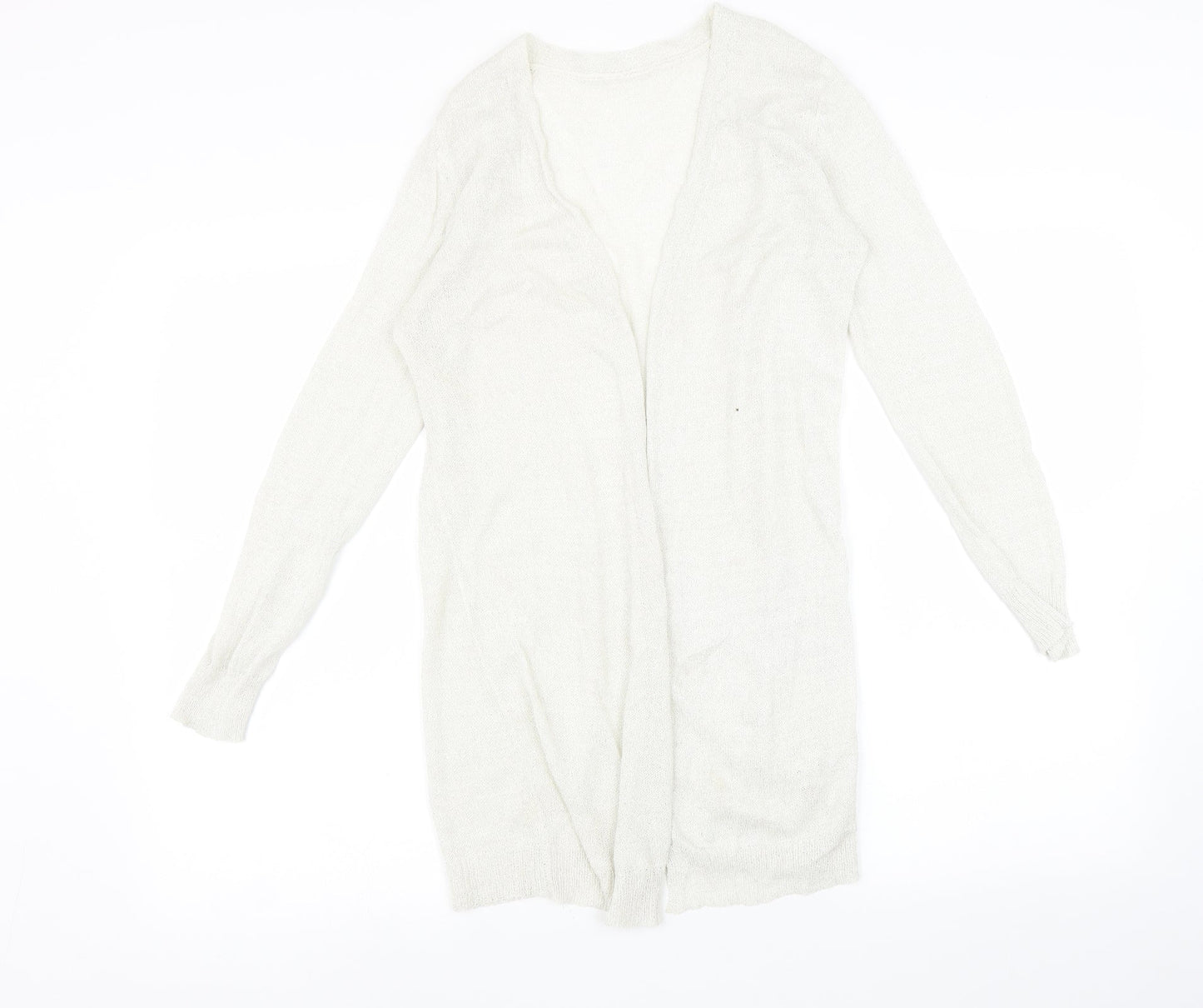 Womens UK Size M Preworn Ivory Cardigan Jumper