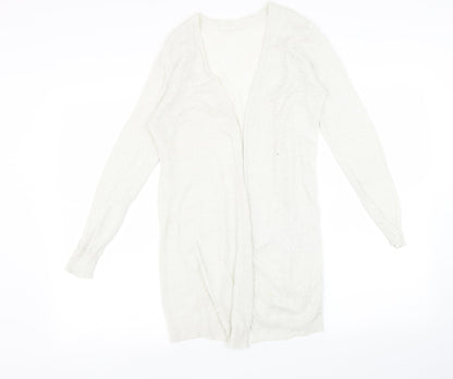 Womens UK Size M Preworn Ivory Cardigan Jumper