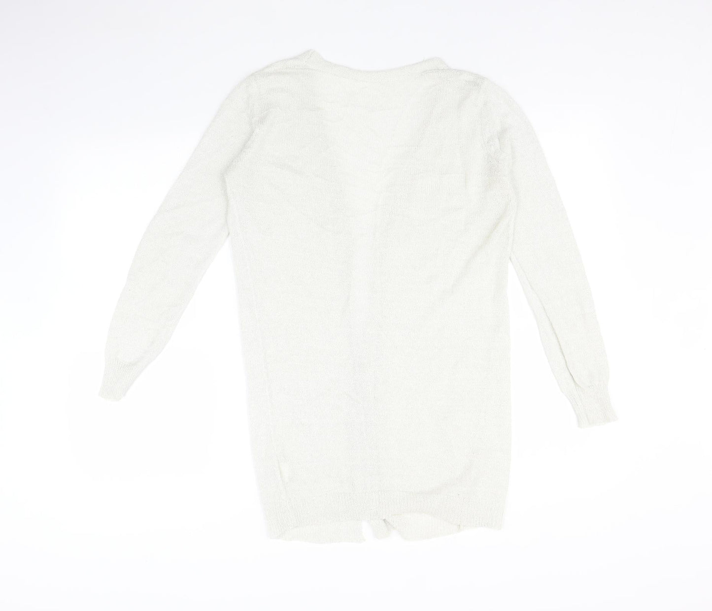 Womens UK Size M Preworn Ivory Cardigan Jumper