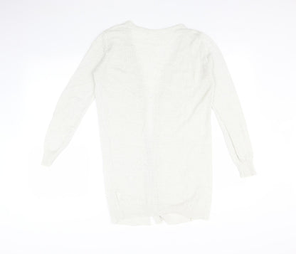 Womens UK Size M Preworn Ivory Cardigan Jumper