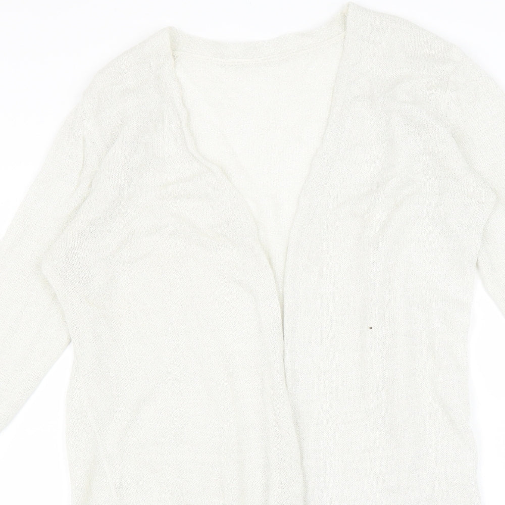 Womens UK Size M Preworn Ivory Cardigan Jumper