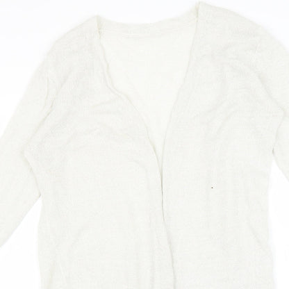 Womens UK Size M Preworn Ivory Cardigan Jumper