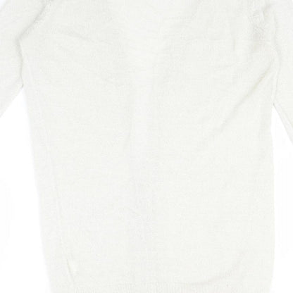 Womens UK Size M Preworn Ivory Cardigan Jumper