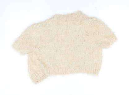 Womens UK Size M Peacocks Beige Cardigan Jumper
