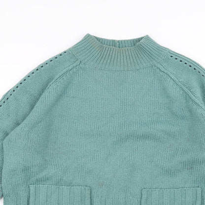 Womens UK Size 10 NEXT Green Pullover Jumper