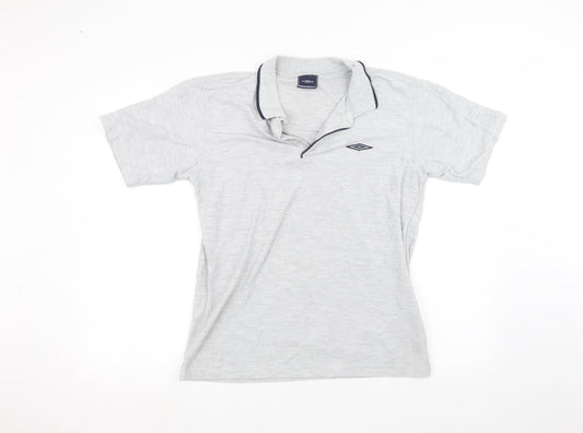 Umbro Mens Grey    Polo Size M