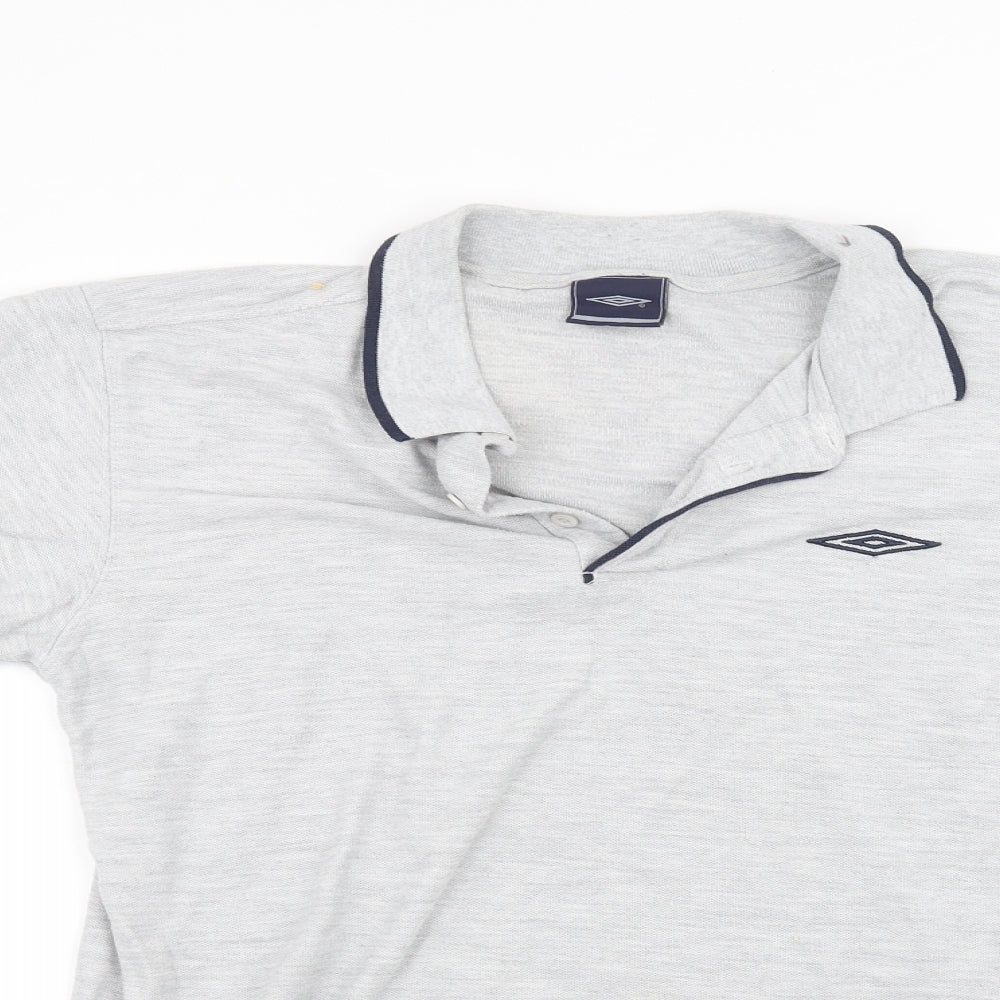 Umbro Mens Grey    Polo Size M
