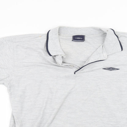 Umbro Mens Grey    Polo Size M